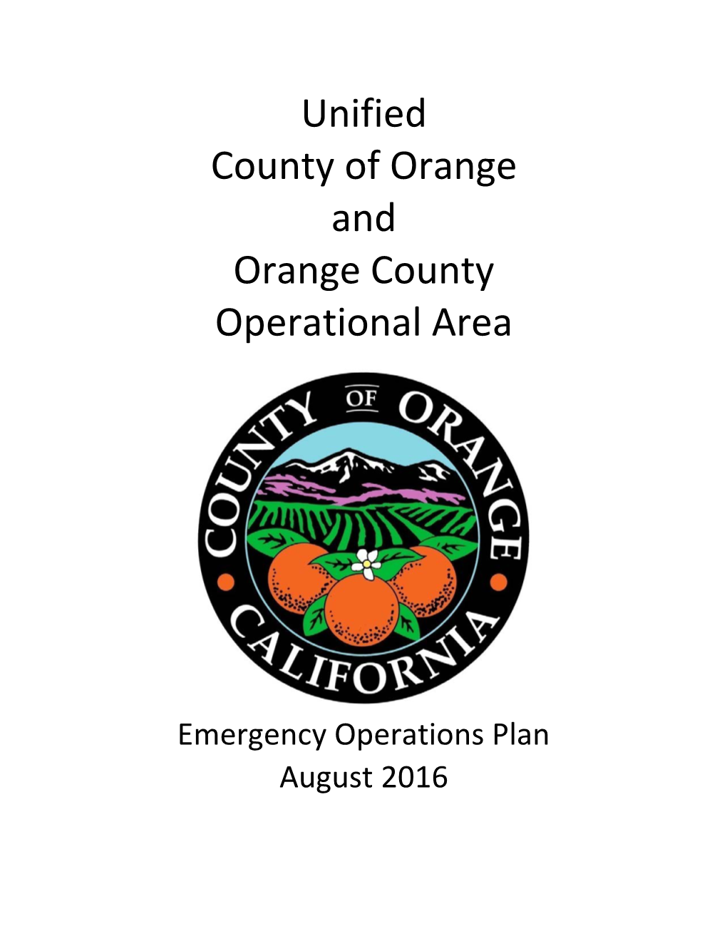 Unified County of Orange and Orange County Operational Area