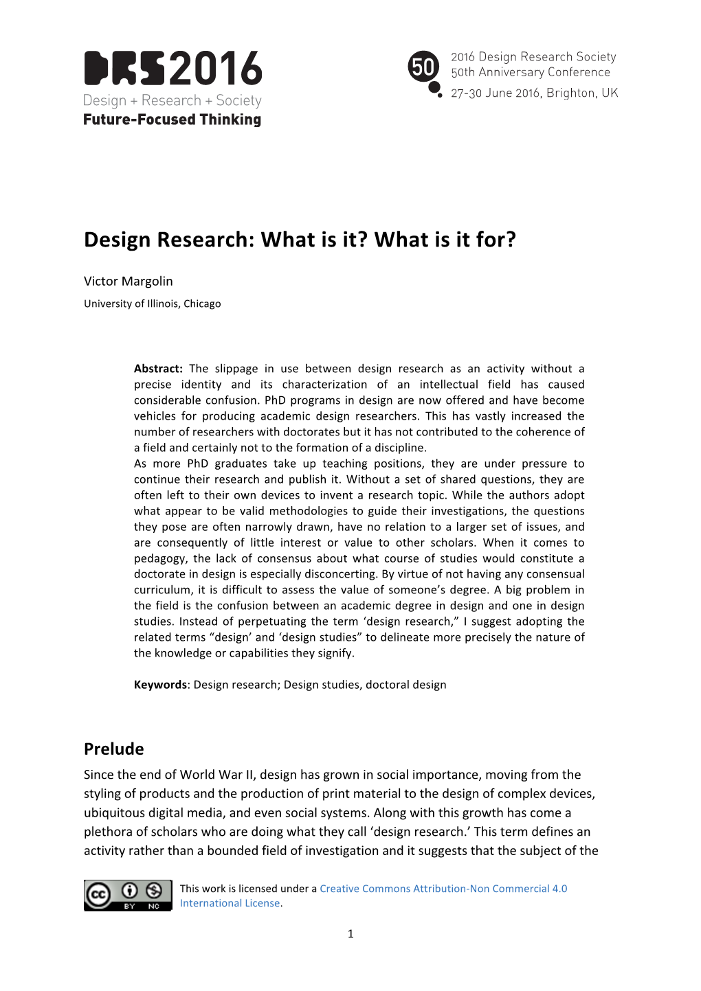 Design Research: What Is It? What Is It For?