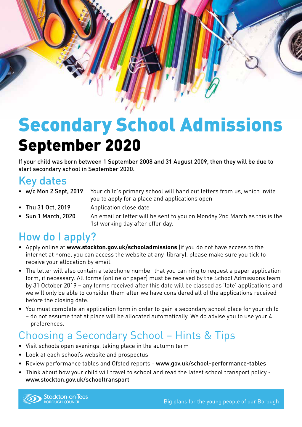 Secondary School Admissions