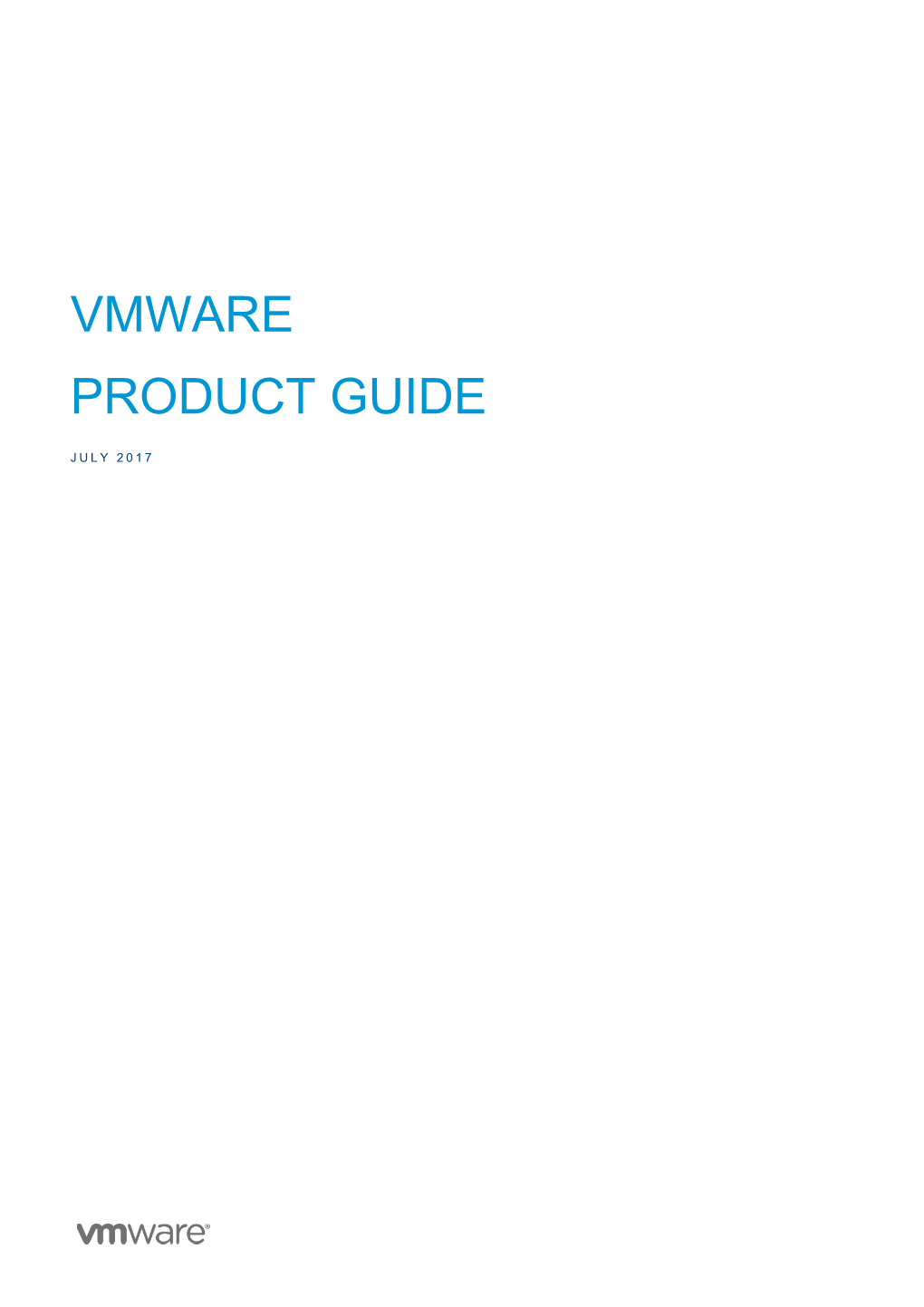 Vmware Product Guide