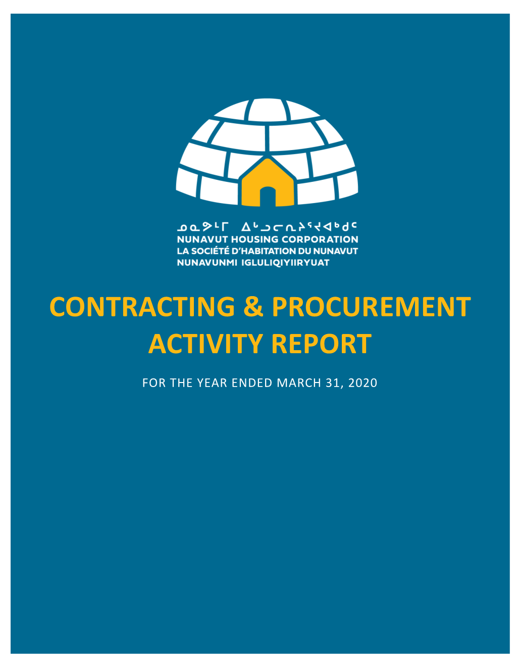 Contracting & Procurement Activity Report