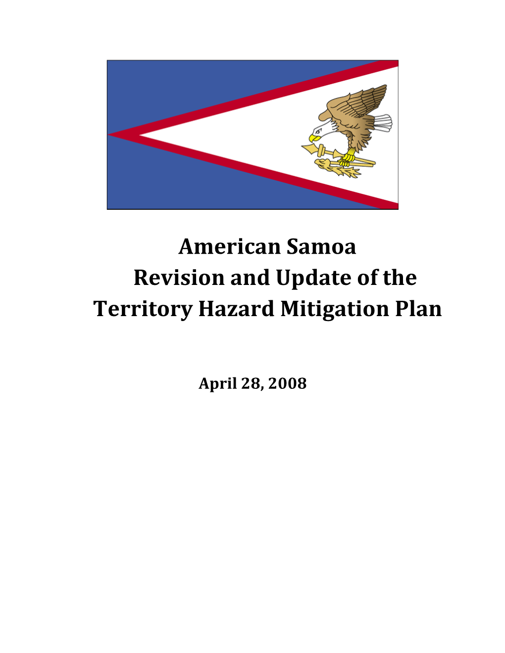 Am. Samoa Hazard Mitigation Plan, 2008