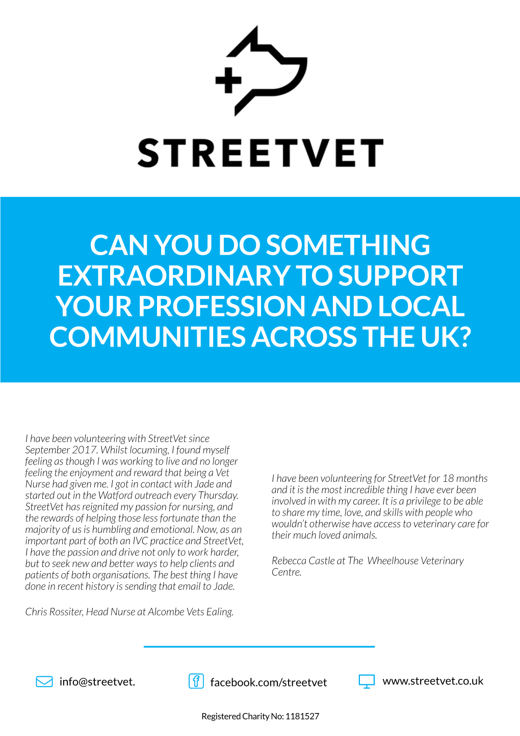 Can You Do Something Extraordinary to Support Your Profession and Local Communities Across the Uk?