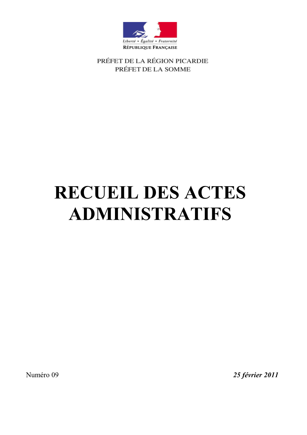 Recueil Des Actes Administratifs