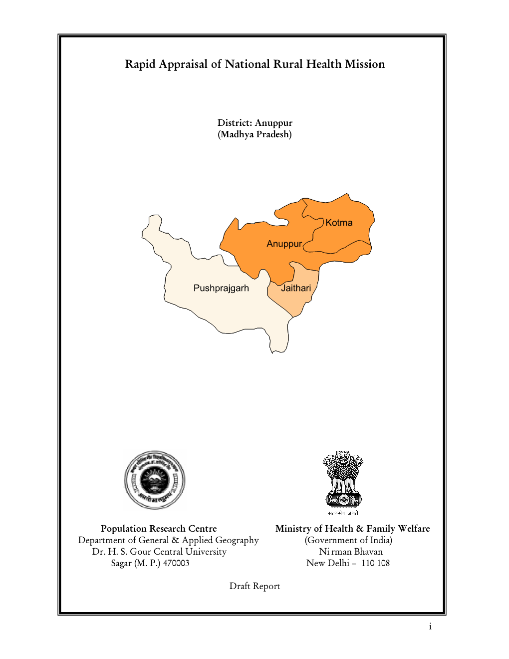 Rapid Appraisal of National Rural Health Mission