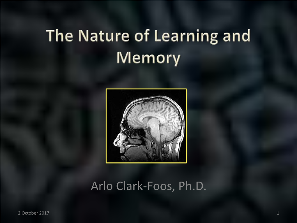 The Nature of Learning and Memory