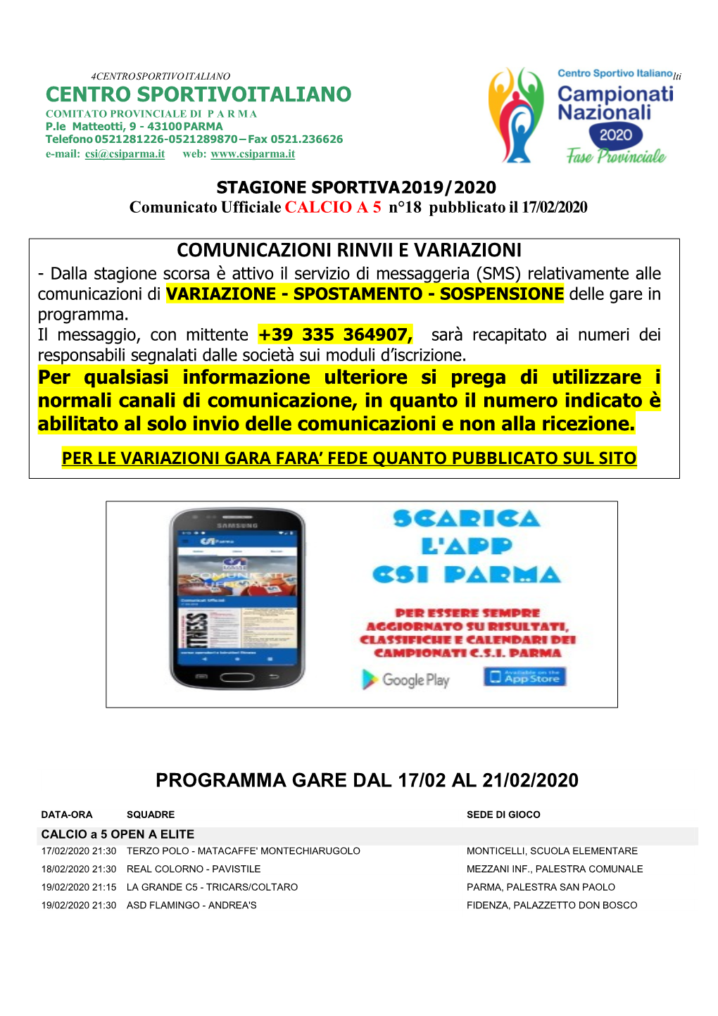 Comunicazioni Rinvii E Variazioni