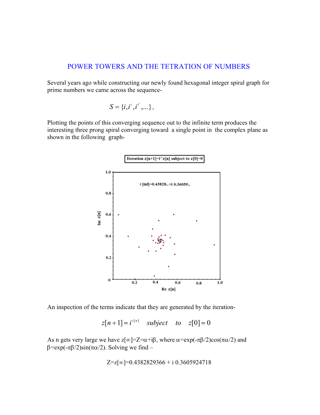 Power Towers and the Tetration of Numbers