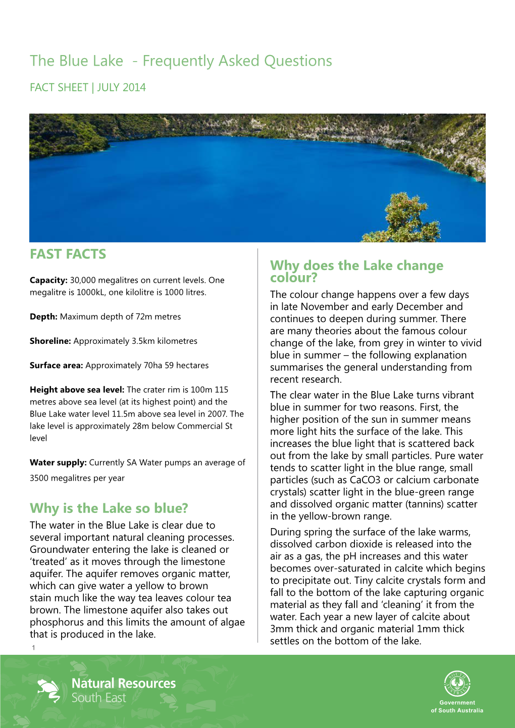 The Blue Lake - Frequently Asked Questions