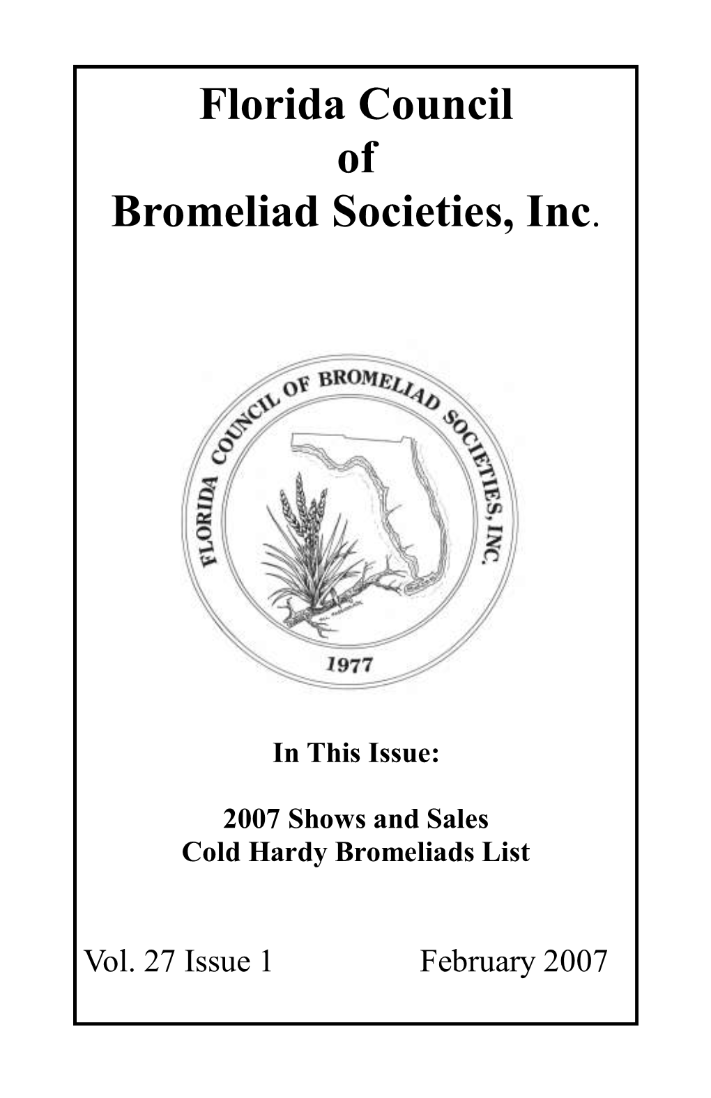 Florida Council of Bromeliad Societies, Inc