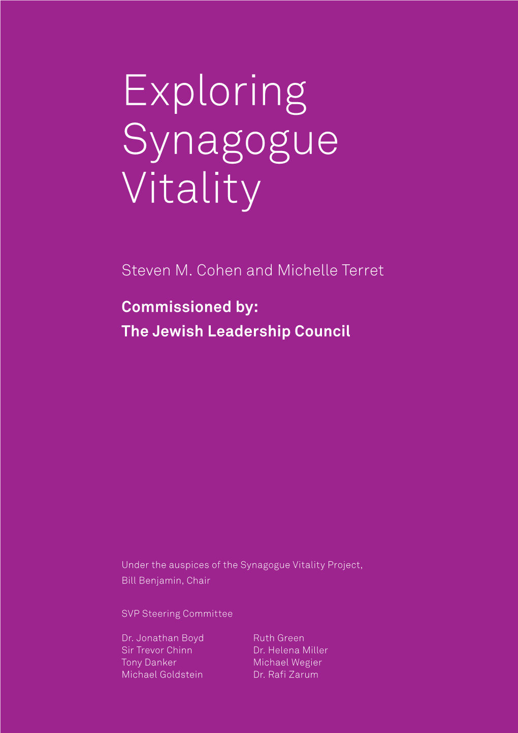 Exploring Synagogue Vitality