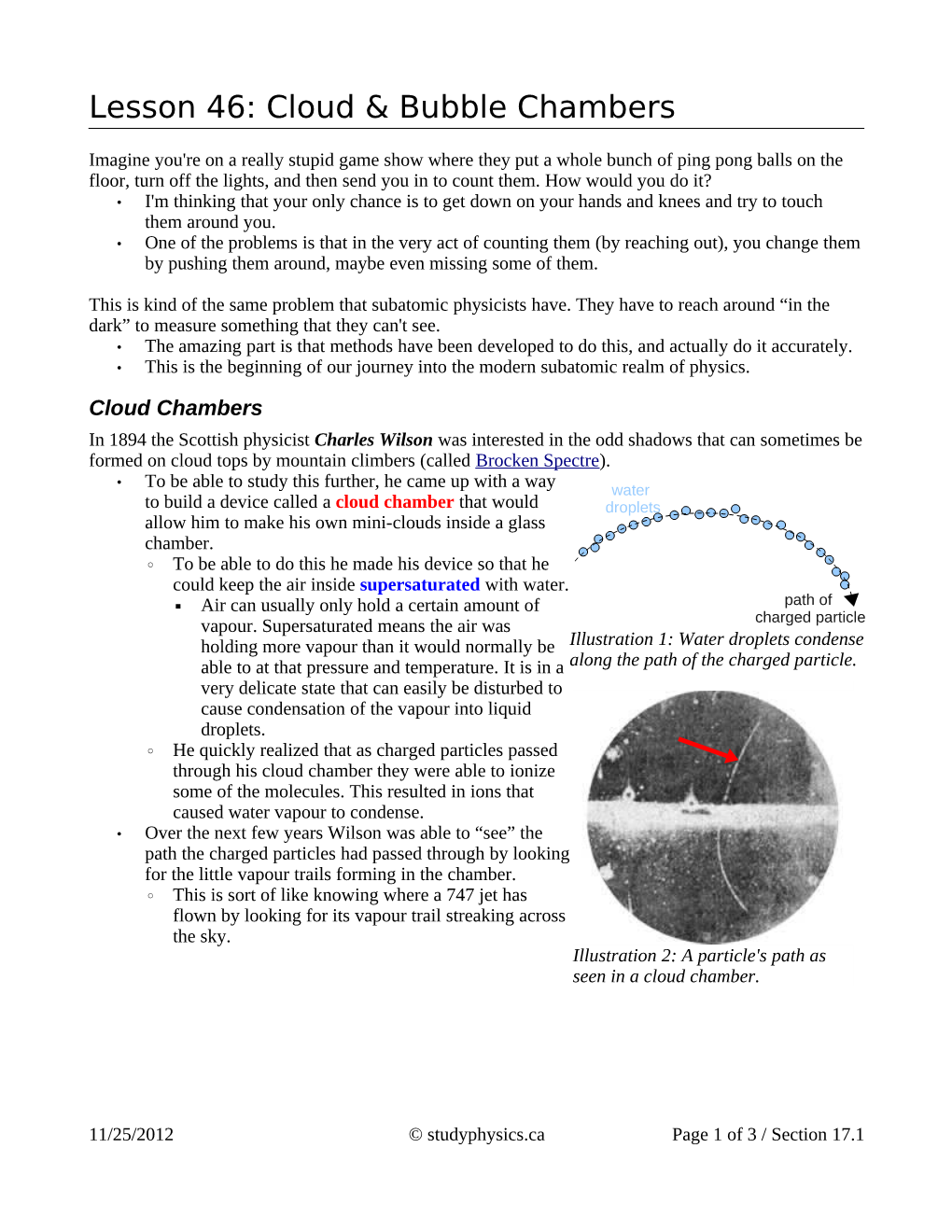 Lesson 46: Cloud & Bubble Chambers