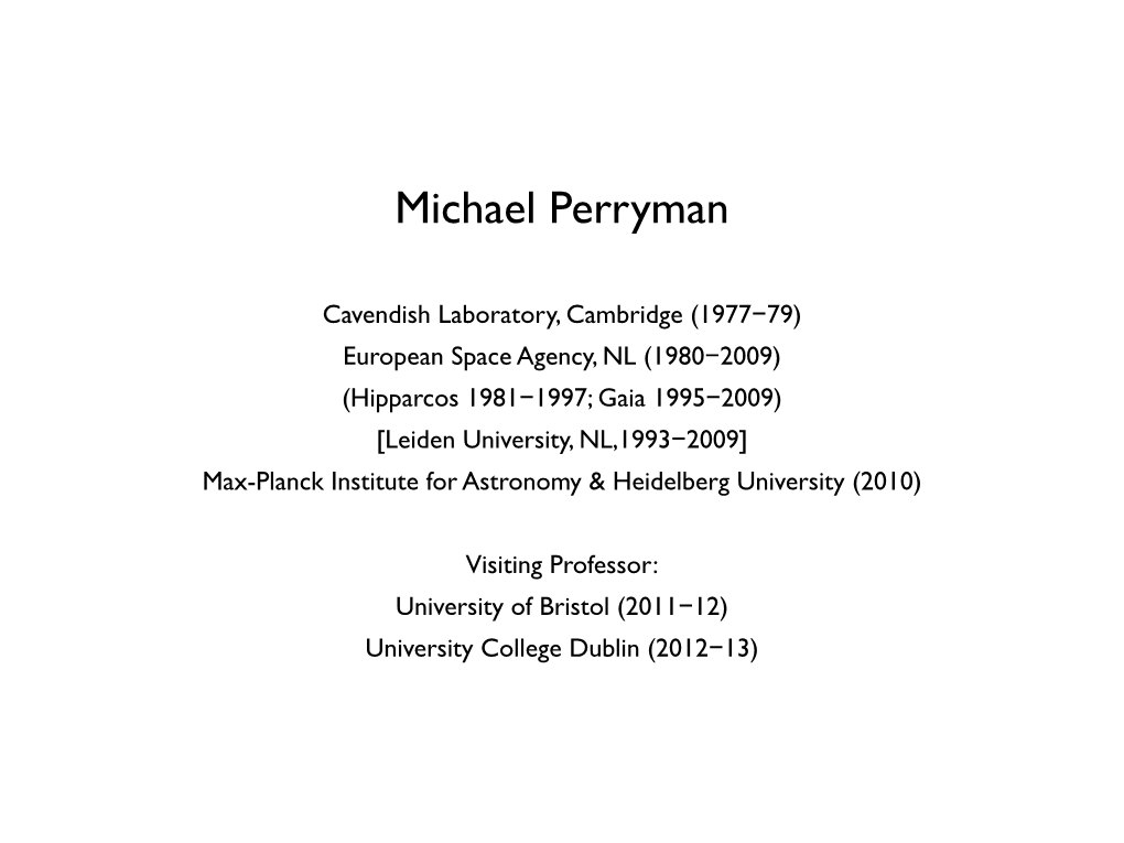 Michael Perryman