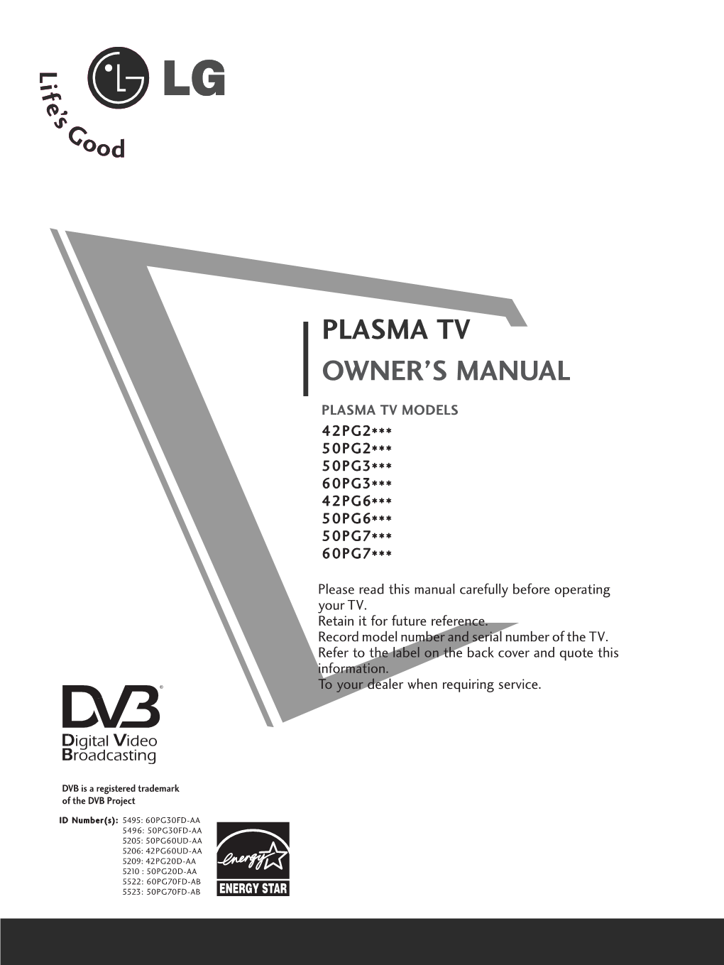 Owner's Manual Plasma Tv