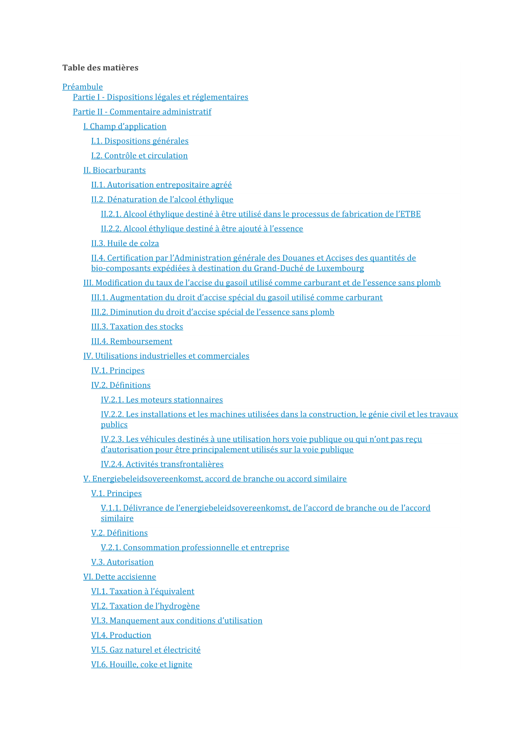 Dispositions Légales Et Réglementaires Partie II - Commentaire Administratif I