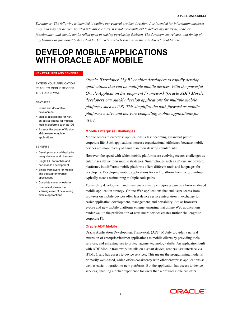 Develop Mobile Applications with Oracle Adf Mobile