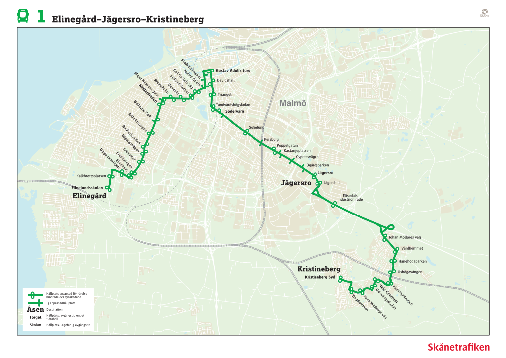 1 Elinegård–Jägersro–Kristineberg