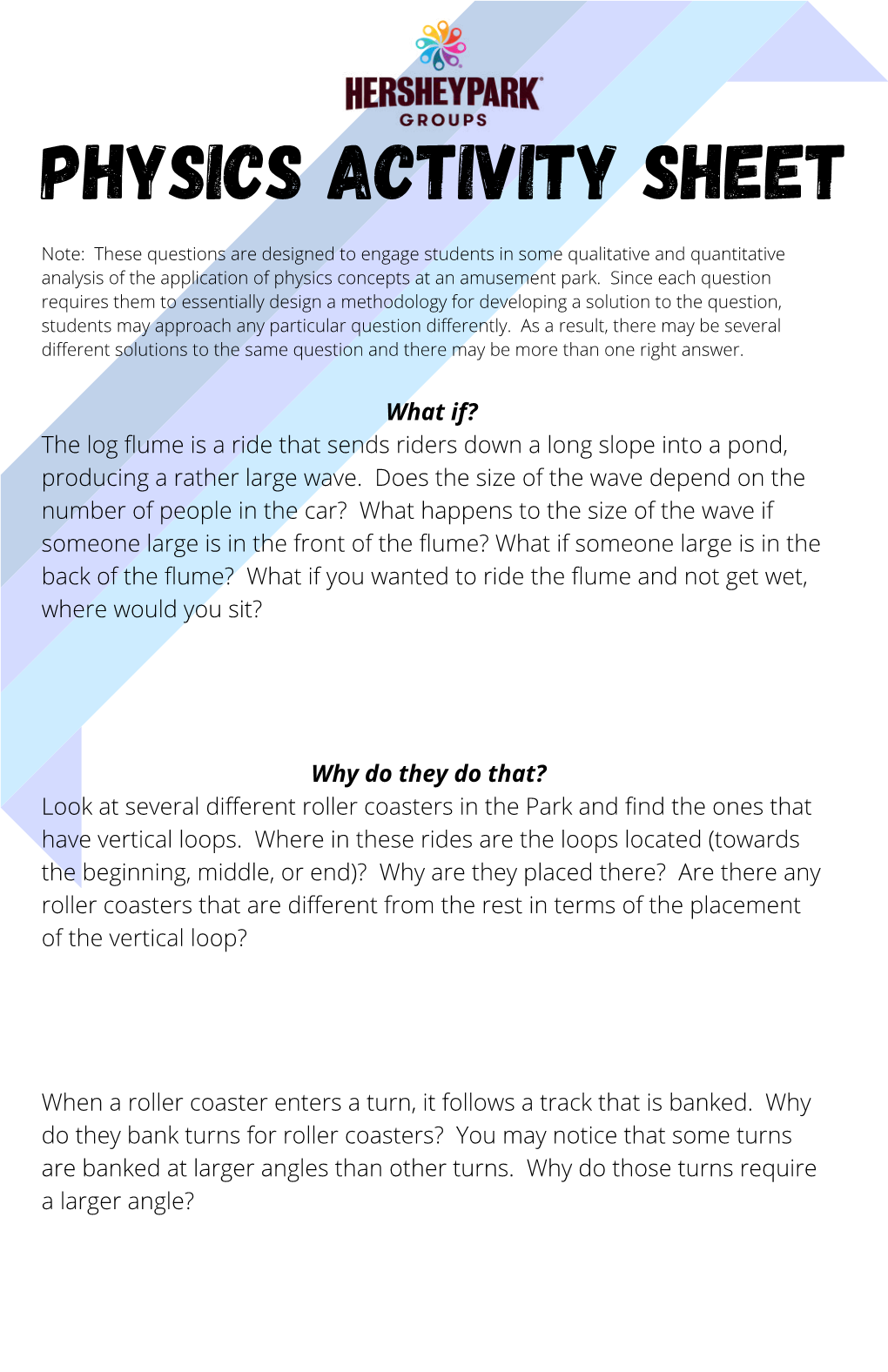 Physics Activity Sheet