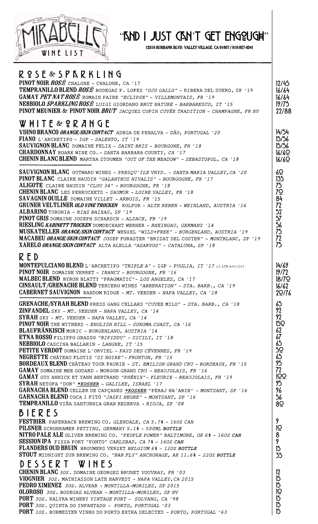 Mirabelle Wine List 05.29.2021