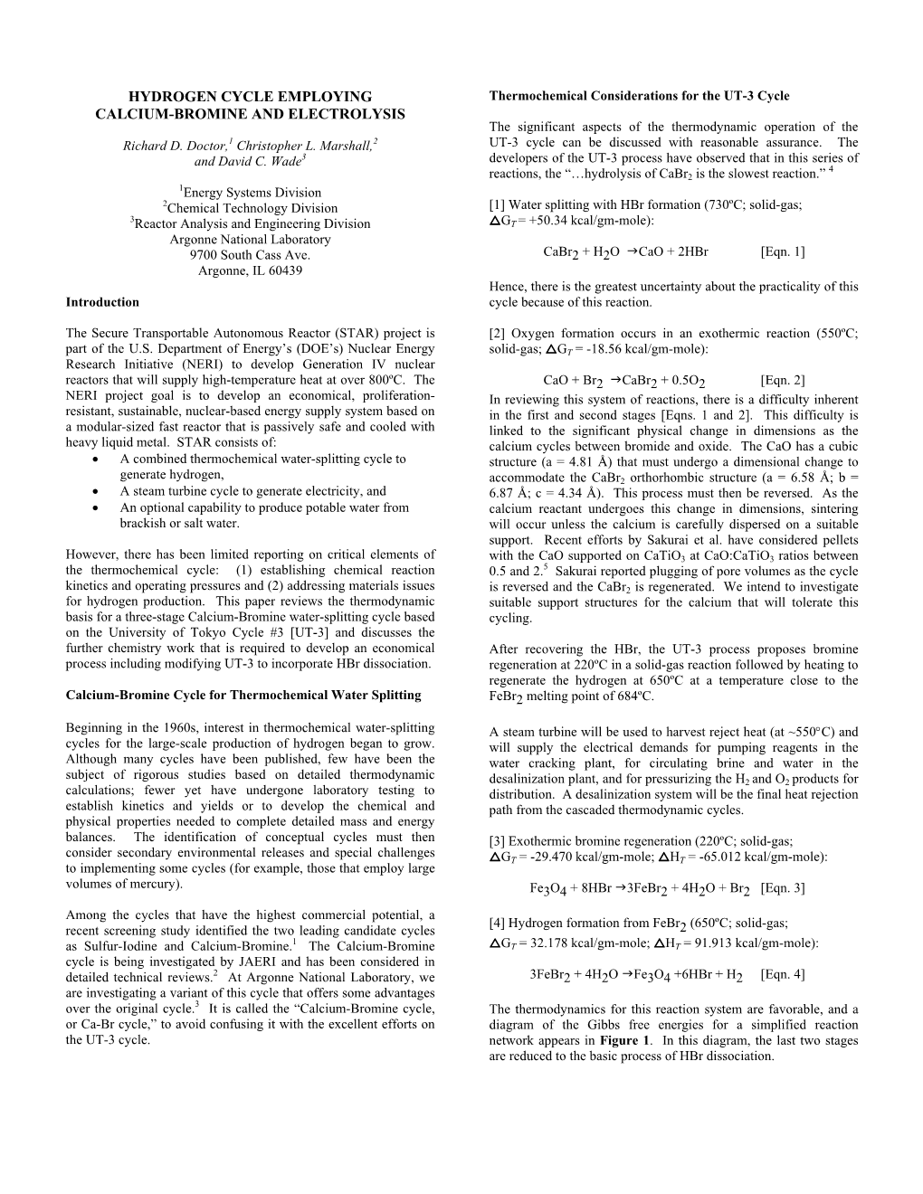 Hydrogen Production by Direct Contact Pyrolysis