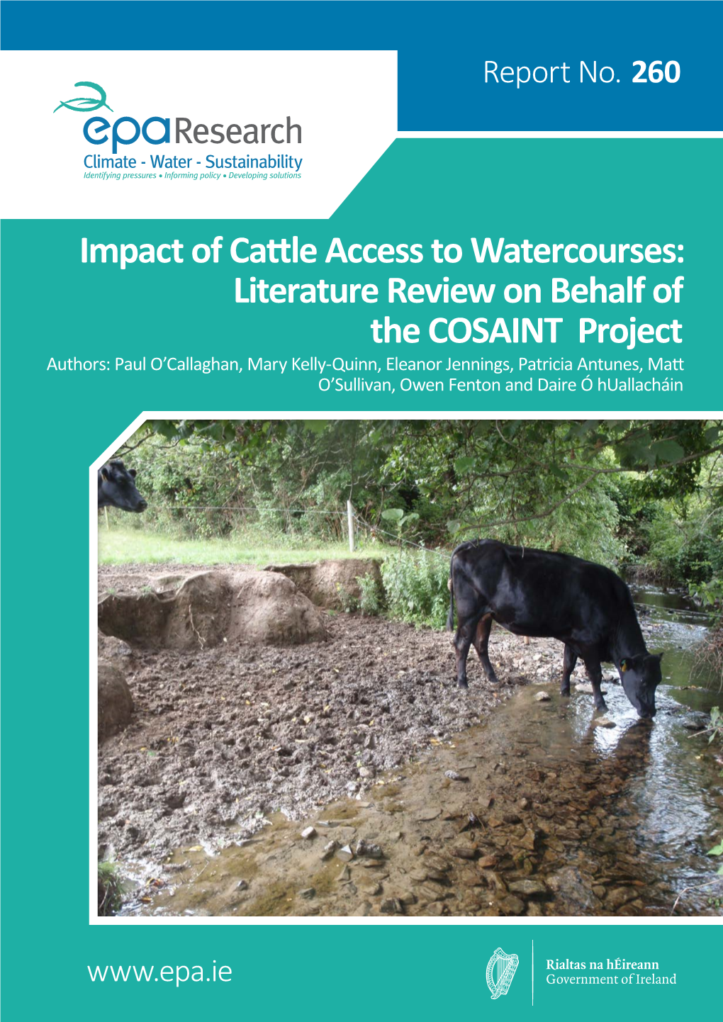 Impact of Cattle Access to Watercourses