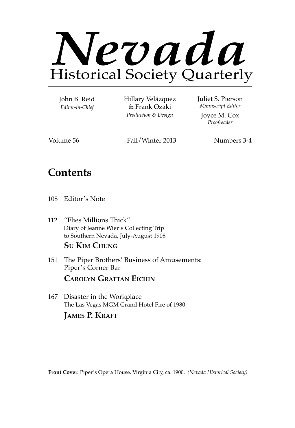 Historical Society Quarterly