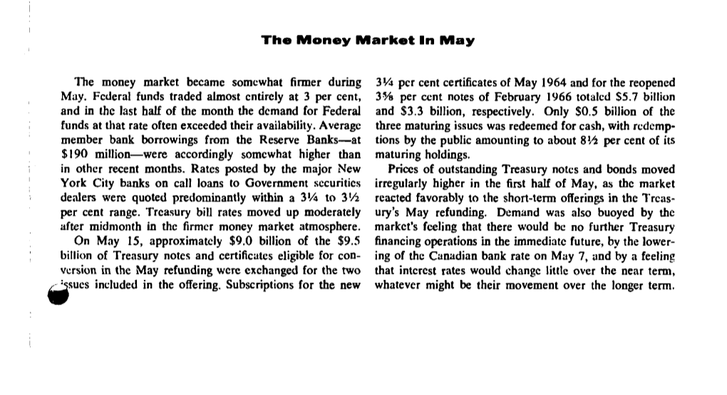 The Money Market in May 1963