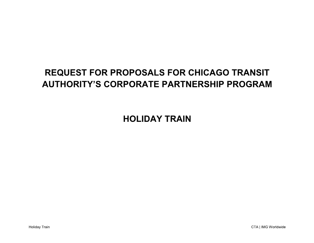 Request for Proposals for Chicago Transit Authority's