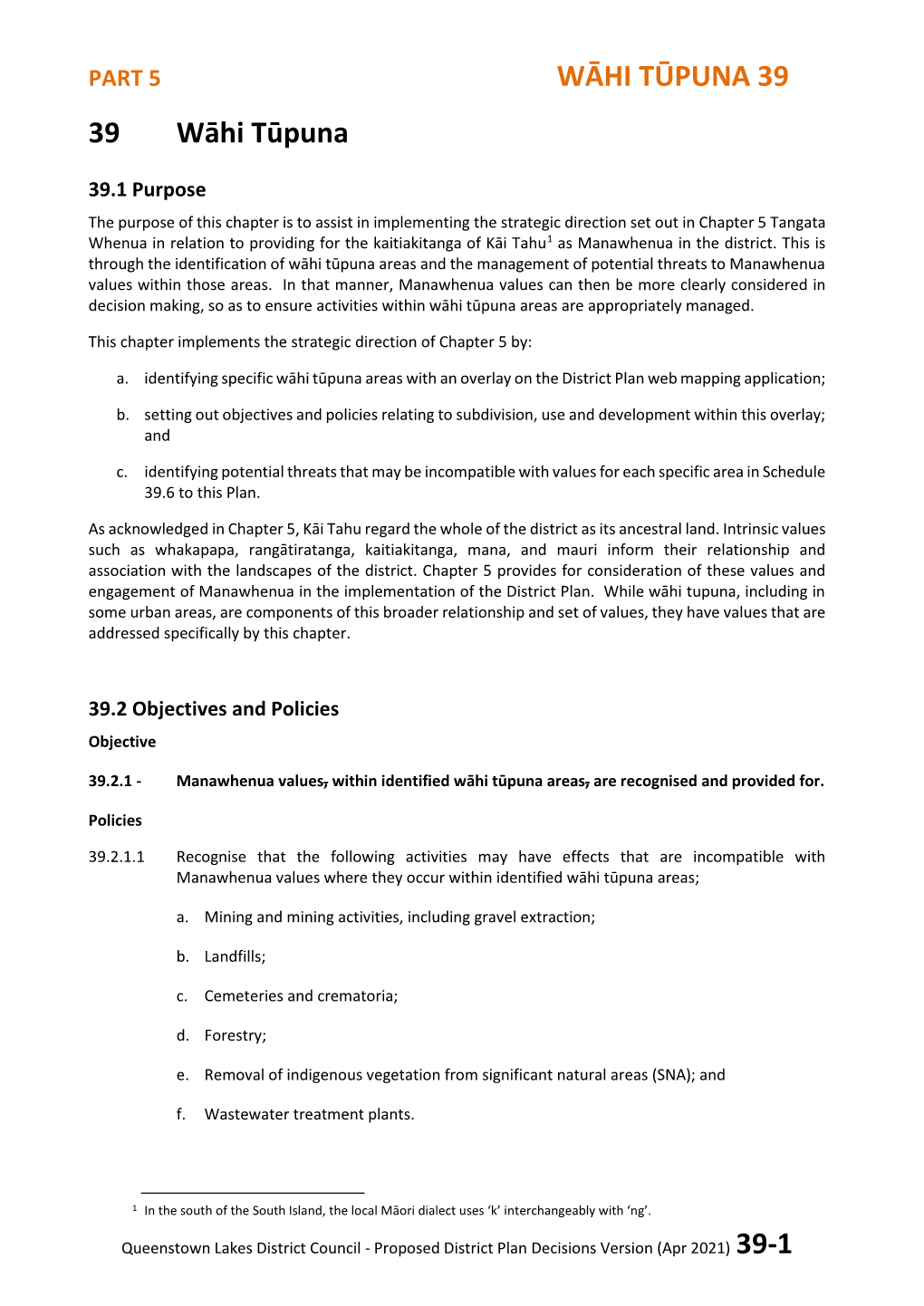 Consolidated Decisions Chapter