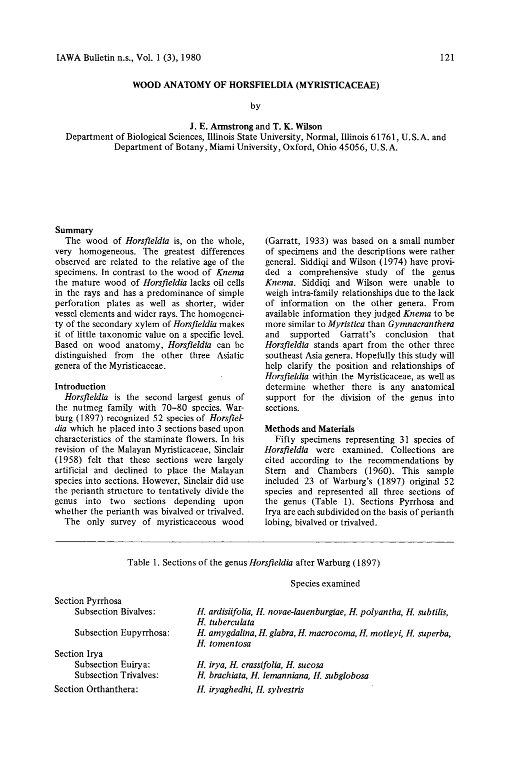 1980 121 Wood Anatomy of Horsfieldia