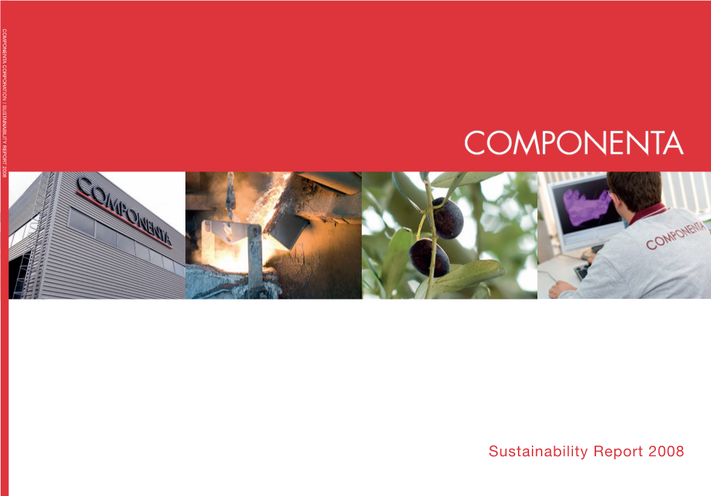 Sustainability Report 2008 Reporting Principles Componenta Group from CEO