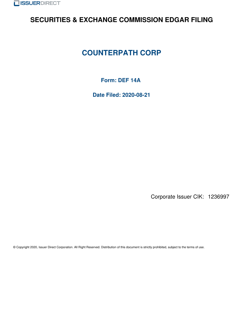 Counterpath Corp