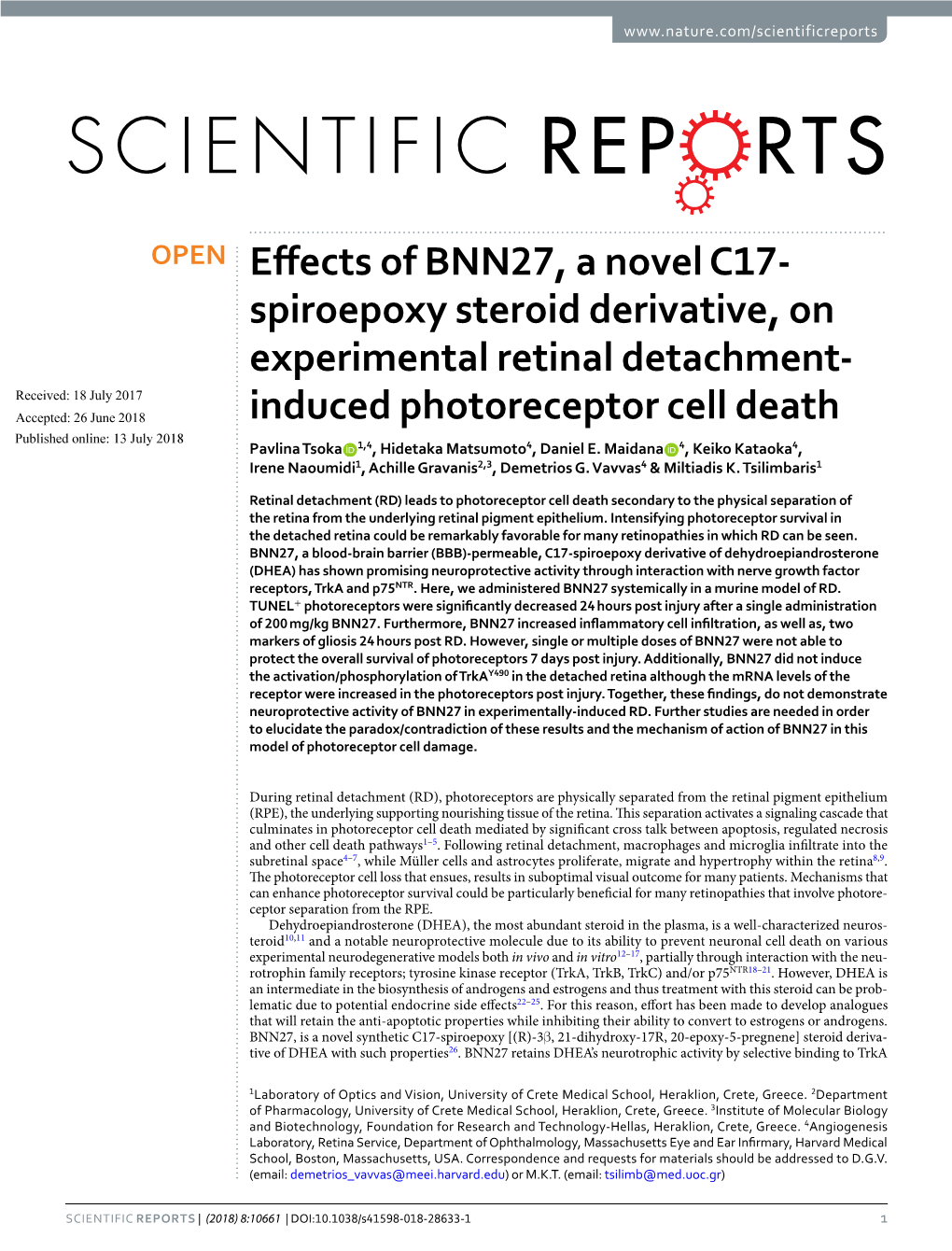 Effects of BNN27, a Novel C17-Spiroepoxy Steroid Derivative