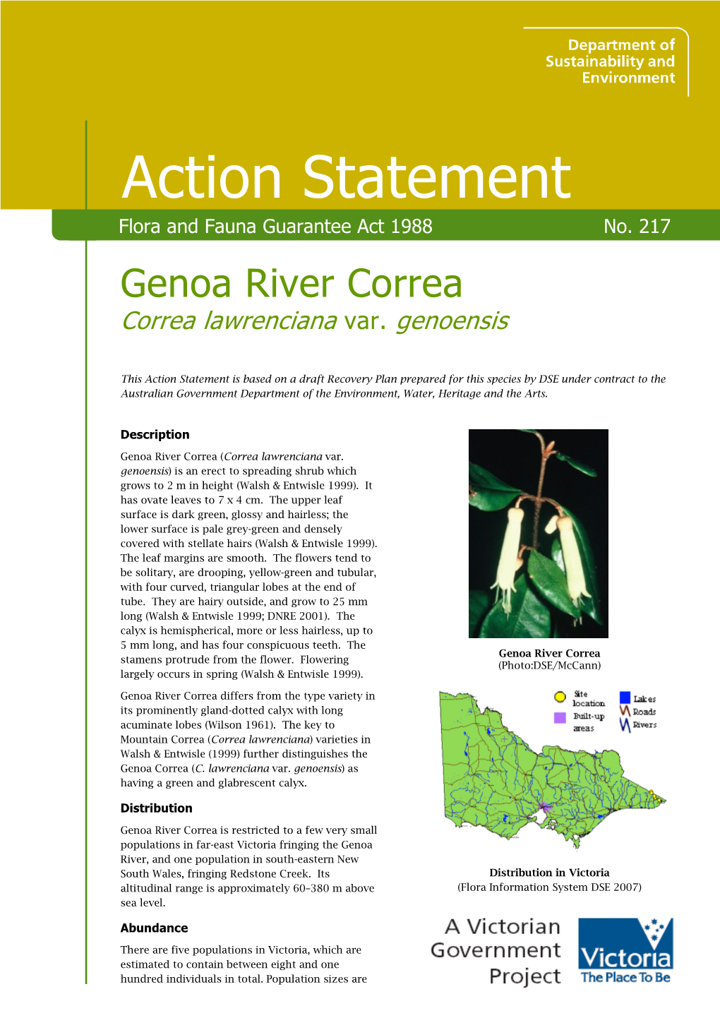 Genoa River Correa Correa Lawrenciana Var