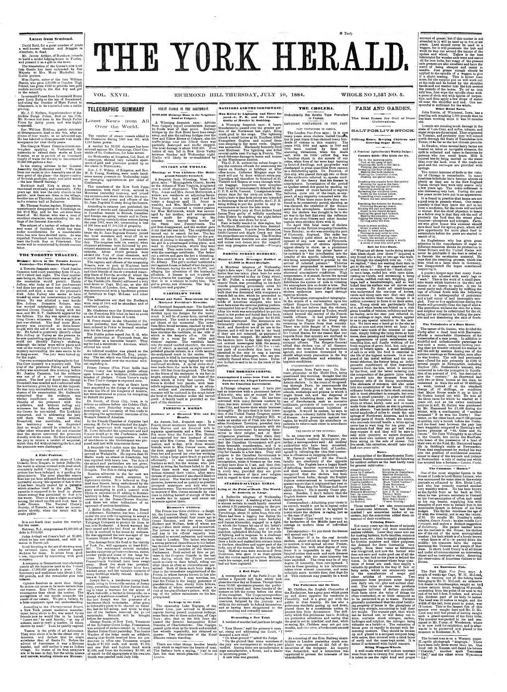 Telegraphic Summary Great Floods in the Rorthwest, Üianix’Oba Andthg Noktiiwe8t