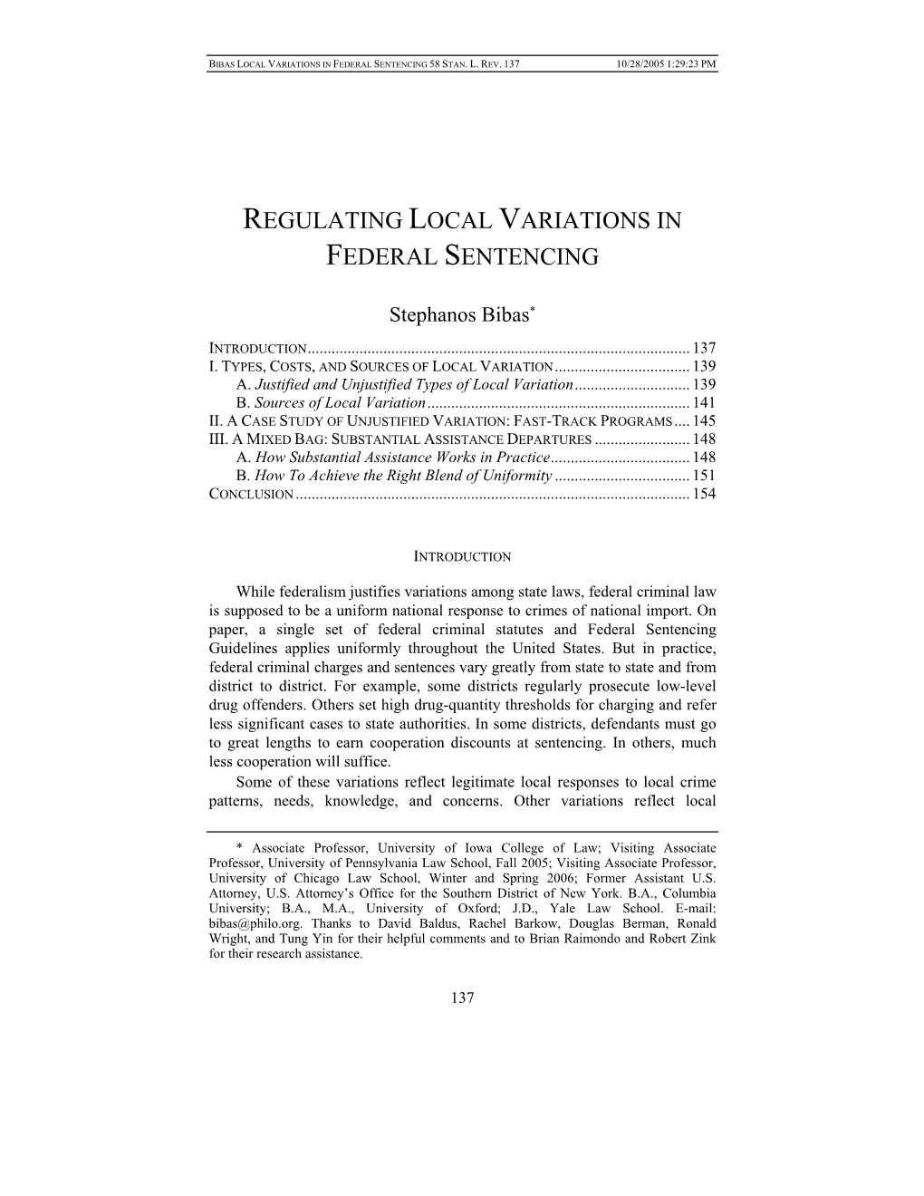 Regulating Local Variations in Federal Sentencing