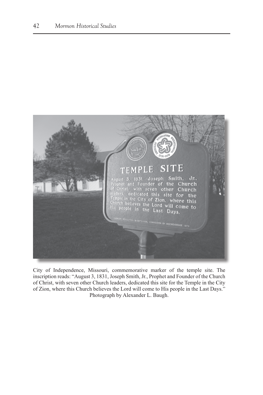 A Spot for the Temple”: Reclaiming the Temple Site in Independence, Missouri