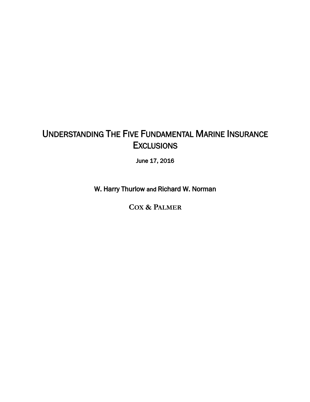 Understanding the Five Fundamental Marine Insurance Exclusions