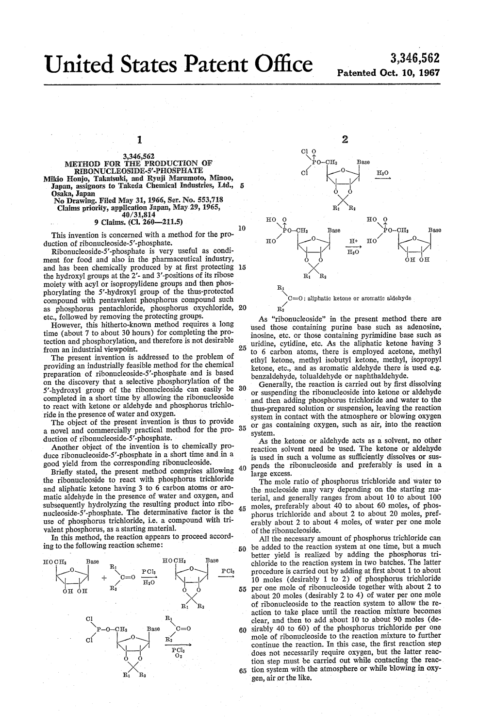 United States Patent Office Patented Oct