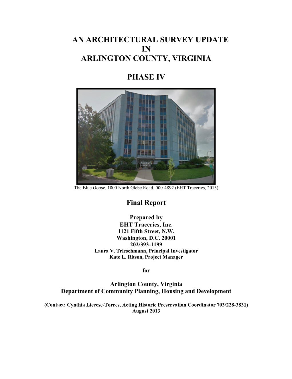 Architectural Survey Update of Arlington County