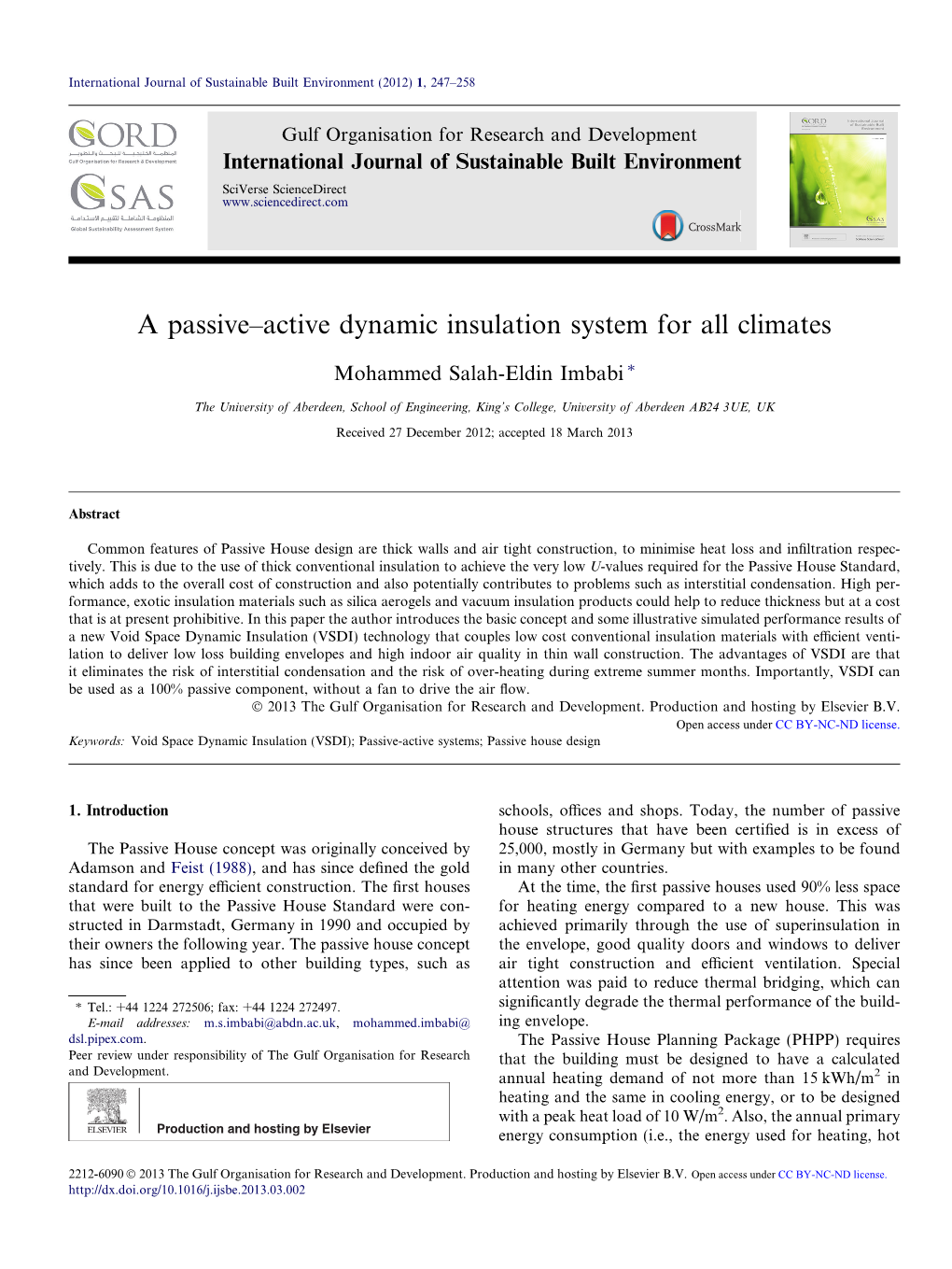 A Passive–Active Dynamic Insulation System for All Climates