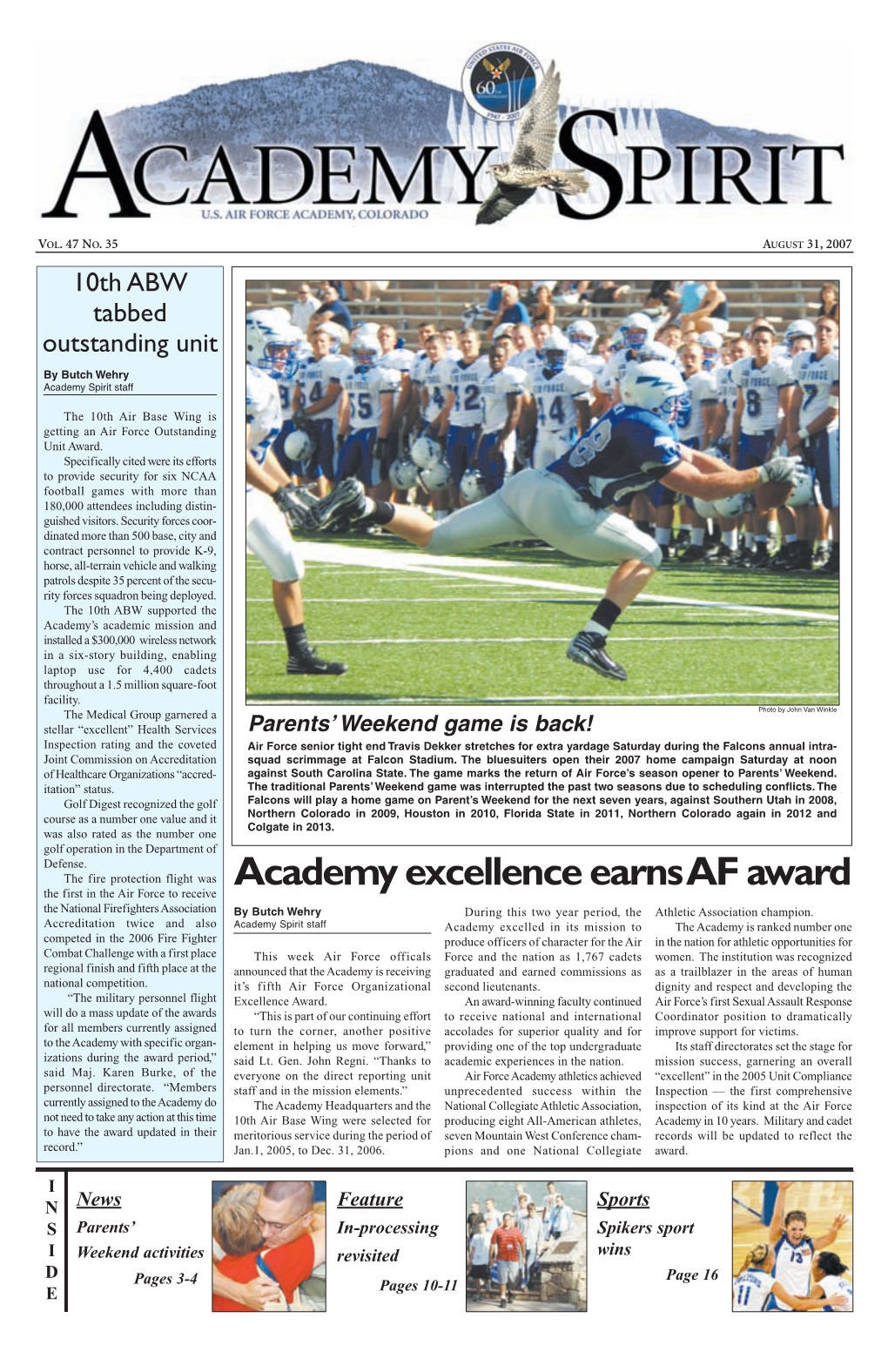 Academy Excellence Earns AF Award