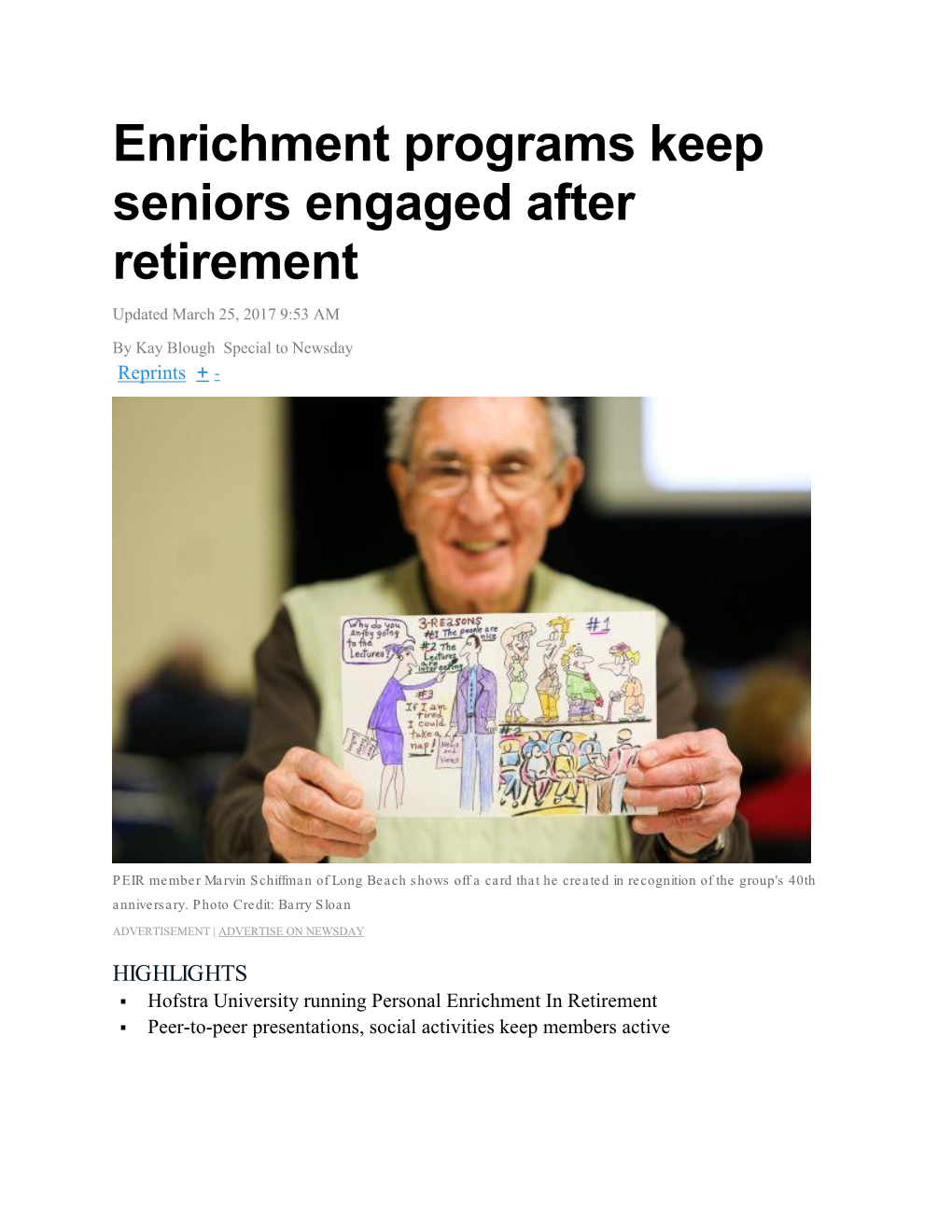 Enrichment Programs Keep Seniors Engaged After Retirement