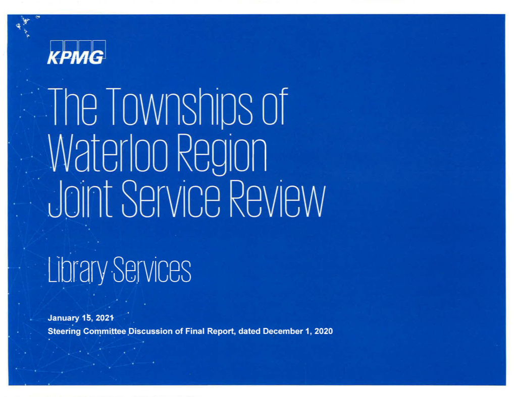 The Townships of Waterloo Region Joint Service Review