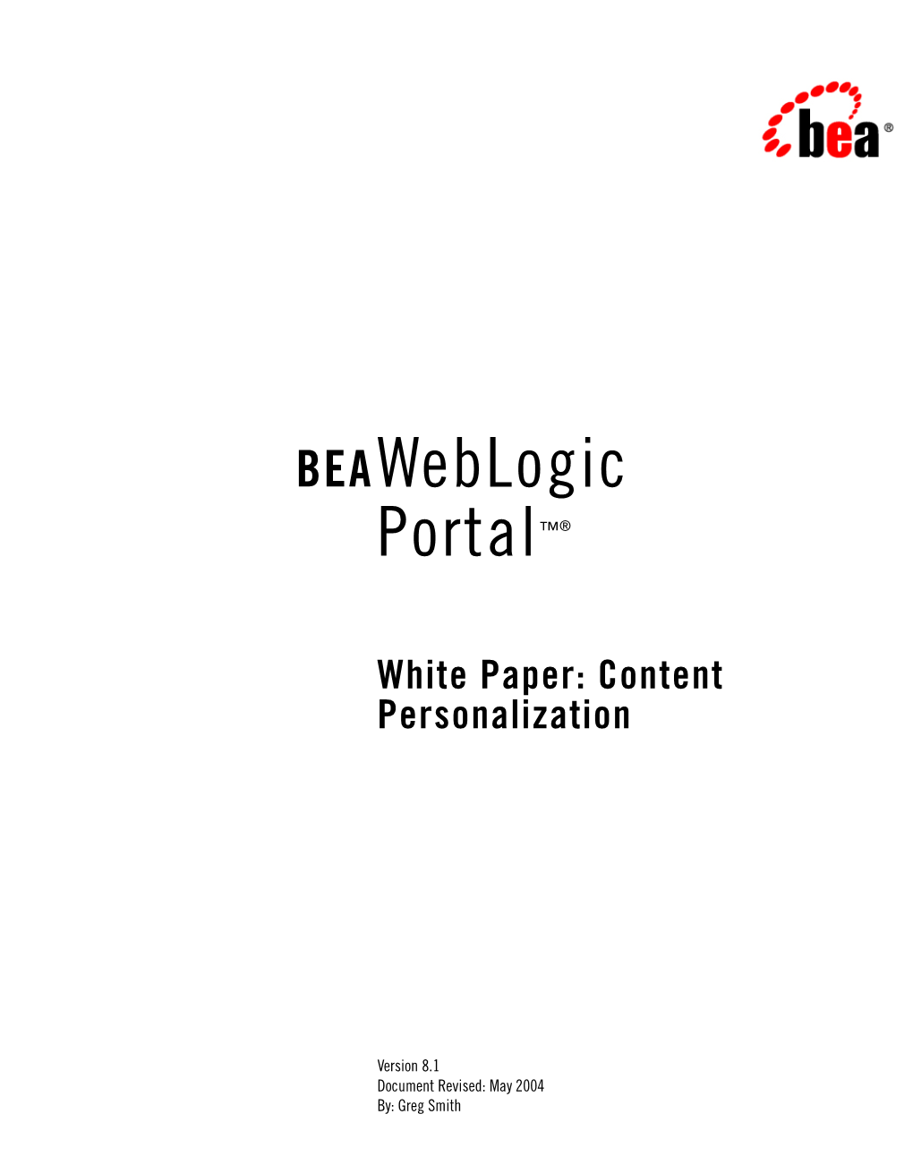 Beaweblogic Portal™®