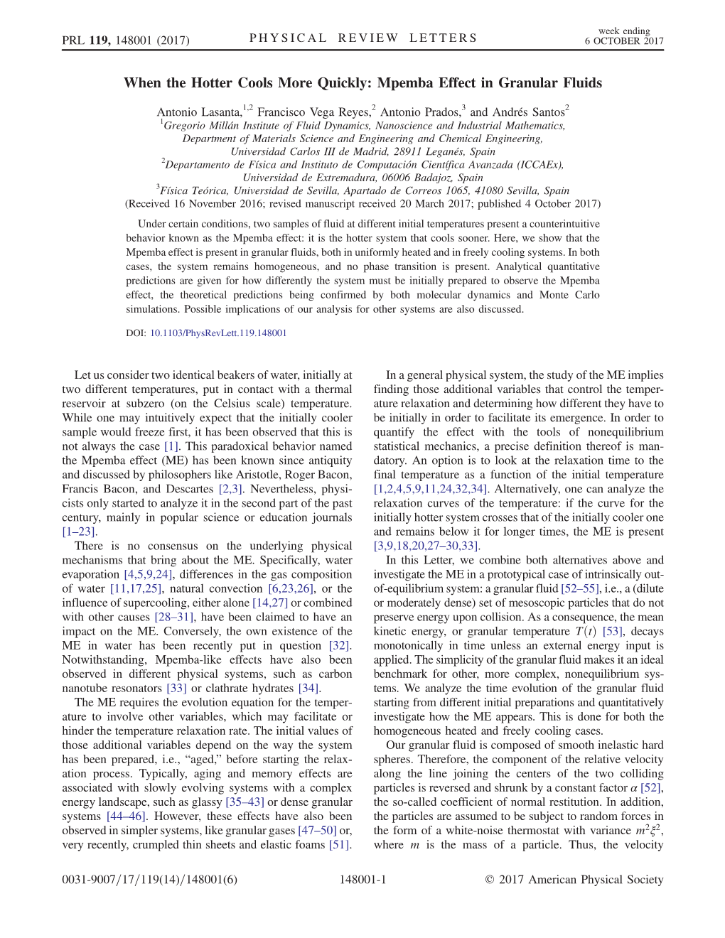 When the Hotter Cools More Quickly: Mpemba Effect in Granular Fluids