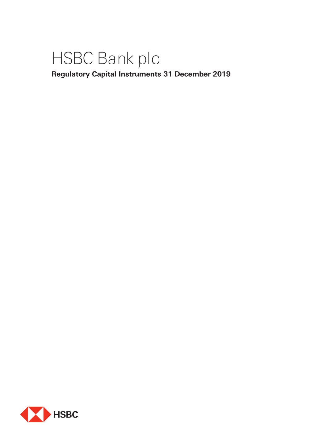 Regulatory Capital Instruments 31 December 2019