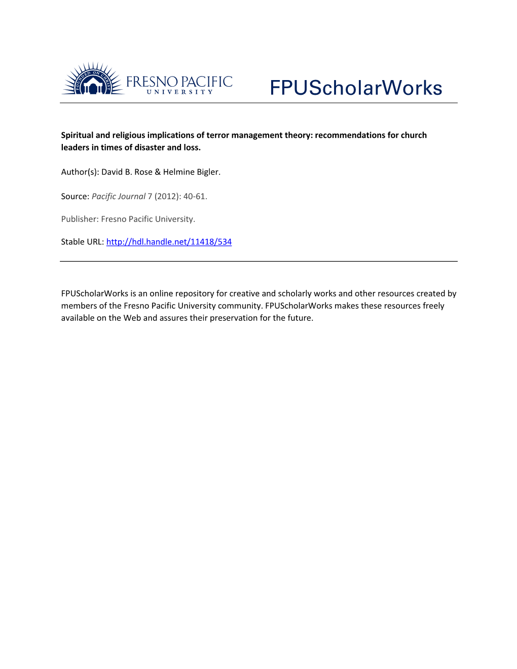 Fpuscholarworks