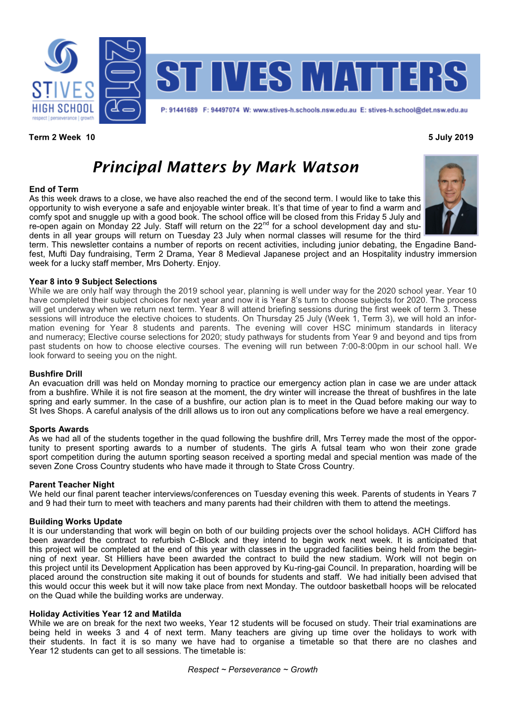 Principal Matters by Mark Watson