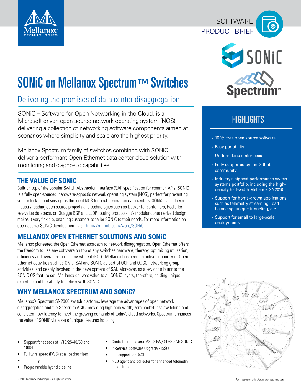Sonic on Mellanox Spectrum™ Switches